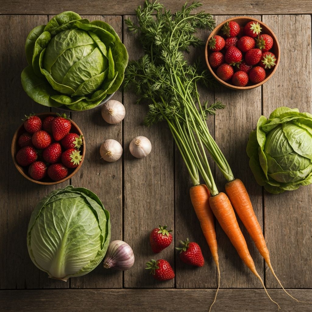 Fresh vegetables and fruits